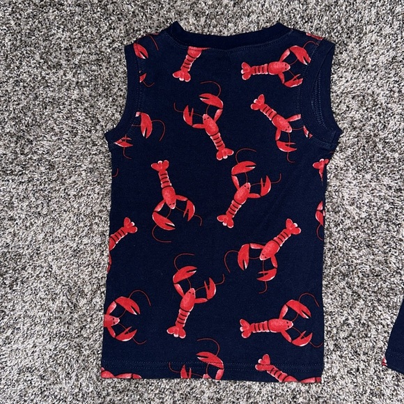 Carters Brand “Just One You” Blue & Red Lobster Pajamas Size 4T Great Condition - Picture 4 of 7